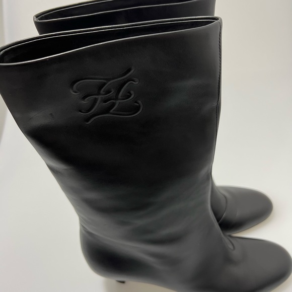 Fendi Show Leather Boots Black Women’s EU 38/US 8 $1,190 - Picture 5 of 9